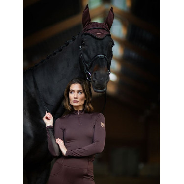 Touca anti-moscas Equestrian Stockholm Brilho infinito Castanho