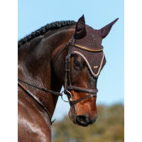 Touca anti-moscas Equestrian Stockholm Todo preto cintilante