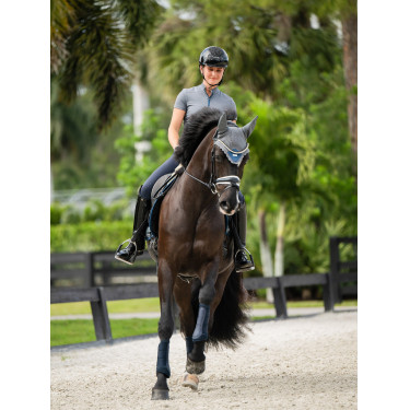 Touca anti-moscas Equestrian Stockholm Azul metálico Touca anti-moscas Equestrian Stockholm Azul metálico