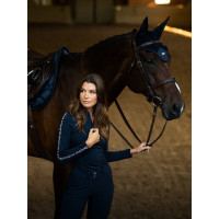 Touca anti-moscas Equestrian Stockholm Todo preto cintilante Touca anti-moscas Equestrian Stockholm Todo preto cintilante