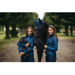 Touca anti-moscas Equestrian Stockholm Azul Mônaco Touca anti-moscas Equestrian Stockholm Azul Mônaco