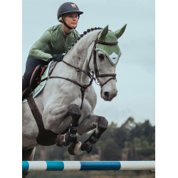 Touca anti-moscas Equestrian Stockholm Pistache branco Verde