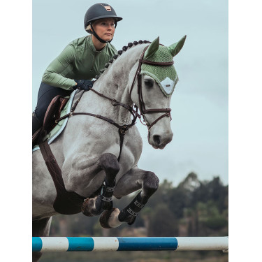 Touca anti-moscas Equestrian Stockholm Pistache branco Verde