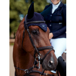 Capuz antimoscas Equestrian Stockholm com cancelamento de ruído Marinho prata Azul-marinho