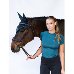 Capuz anti-moscas Equestrian Stockholm moderno Azul petróleo