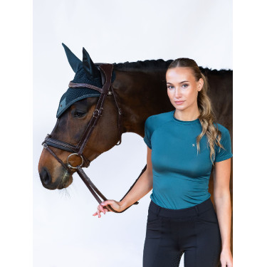 Capuz anti-moscas Equestrian Stockholm moderno Azul petróleo