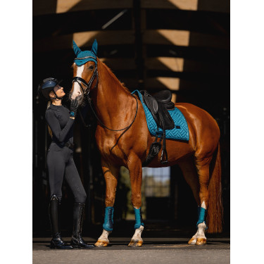 Capuz anti-moscas Equestrian Stockholm moderno Azul petróleo