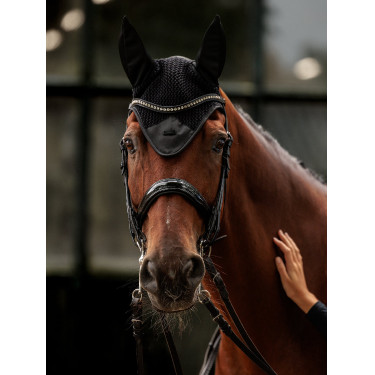 Capuz antimoscas Equestrian Stockholm Performance Preto