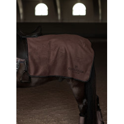 Capa de dorso quadrada Equestrian Stockholm em lã polar Mocha moderno