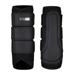 Guarnições de dressage Equestrian Stockholm em malha Edição Noir Preto Guarnições de dressage Equestrian Stockholm em malha Edição Noir Preto