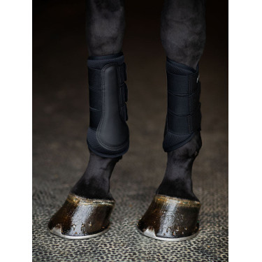 Guarnições de dressage Equestrian Stockholm em malha Edição Noir Preto Guarnições de dressage Equestrian Stockholm em malha Edição Noir Preto