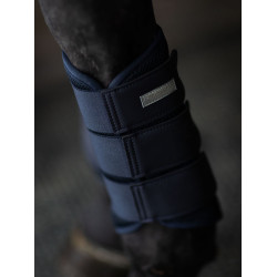 Guarnições de dressage Equestrian Stockholm em malha Azul‑meia‑noite Azul-marinho Guarnições de dressage Equestrian Stockholm em malha Azul‑meia‑noite Azul-marinho