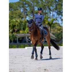 Guarnições de dressage Equestrian Stockholm em malha Azul‑meia‑noite Azul-marinho Guarnições de dressage Equestrian Stockholm em malha Azul‑meia‑noite Azul-marinho