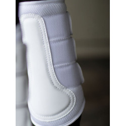 Guarnições de dressage Equestrian Stockholm em malha Branco ouro rosa