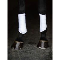 Guarnições de dressage Equestrian Stockholm em malha Branco prateado Azul-marinho