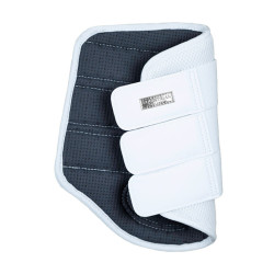 Guarnições de dressage Equestrian Stockholm em malha Branco prateado Azul-marinho