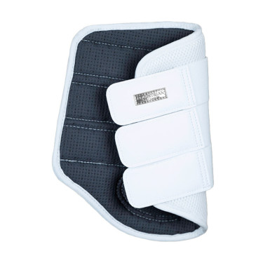 Guarnições de dressage Equestrian Stockholm em malha Branco prateado Azul-marinho