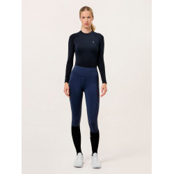 Legging de equitação Equestrian Stockholm Movement feminino Tudo marinho Azul-marinho Legging de equitação Equestrian Stockholm Movement feminino Tudo marinho Azul-marinho