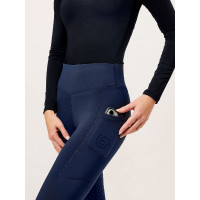 Legging de equitação Equestrian Stockholm Movement feminino Tudo marinho Azul-marinho Legging de equitação Equestrian Stockholm Movement feminino Tudo marinho Azul-marinho