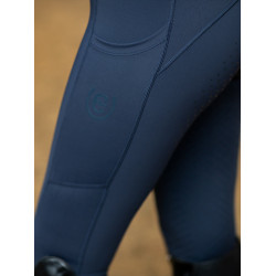 Legging de equitação Equestrian Stockholm Movement feminino Tudo marinho Azul-marinho Legging de equitação Equestrian Stockholm Movement feminino Tudo marinho Azul-marinho