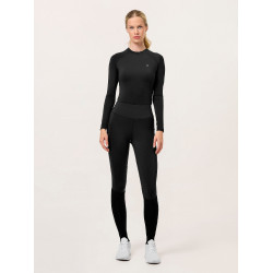 Legging de equitação Equestrian Stockholm Movement feminino Edição preta Preto