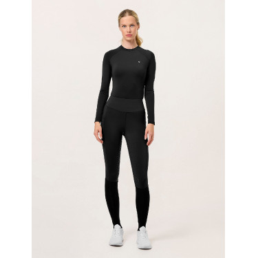 Legging de equitação Equestrian Stockholm Movement feminino Edição preta Preto