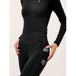 Legging de equitação Equestrian Stockholm Movement feminino Edição preta Preto