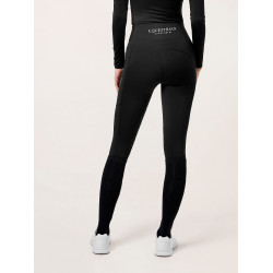 Legging de equitação Equestrian Stockholm Movement feminino Edição preta Preto