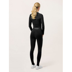 Legging de equitação Equestrian Stockholm Movement feminino Edição preta Preto