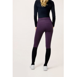 Legging de equitação Equestrian Stockholm Movement feminino Preto raven Violeta