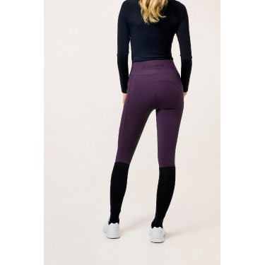 Legging de equitação Equestrian Stockholm Movement feminino Preto raven Violeta