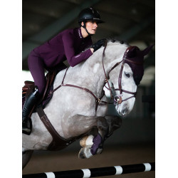 Legging de equitação Equestrian Stockholm Movement feminino Preto raven Violeta