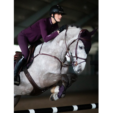 Legging de equitação Equestrian Stockholm Movement feminino Preto raven Violeta