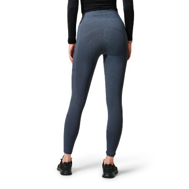 Legging de equitação Equestrian Stockholm Movement feminino Cinzento