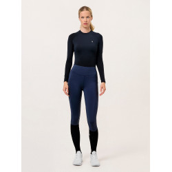Legging de equitação Equestrian Stockholm Movement feminino Marinho Azul-marinho