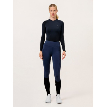 Legging de equitação Equestrian Stockholm Movement feminino Marinho Azul-marinho