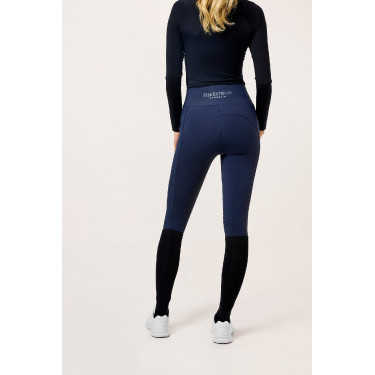 Legging de equitação Equestrian Stockholm Movement feminino Marinho Azul-marinho