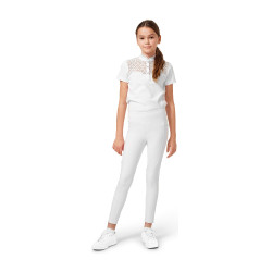 Legging de equitação Equestrian Stockholm Movement Young Rider Branco
