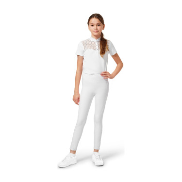 Legging de equitação Equestrian Stockholm Movement Young Rider Branco