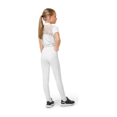 Legging de equitação Equestrian Stockholm Movement Young Rider Branco