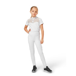 Legging de equitação Equestrian Stockholm Movement Young Rider Branco