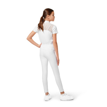 Legging de equitação Equestrian Stockholm Movement Young Rider Branco