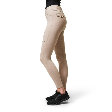 Legging de equitação Equestrian Stockholm Premium feminino Bege Legging de equitação Equestrian Stockholm Premium feminino Bege