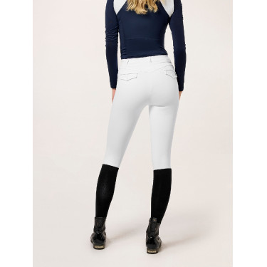 Legging de equitação Equestrian Stockholm Premium feminino Branco