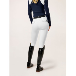 Legging de equitação Equestrian Stockholm Premium feminino Branco