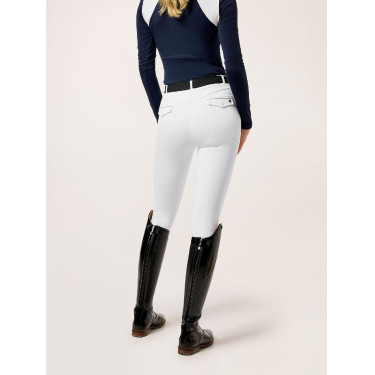 Legging de equitação Equestrian Stockholm Premium feminino Branco