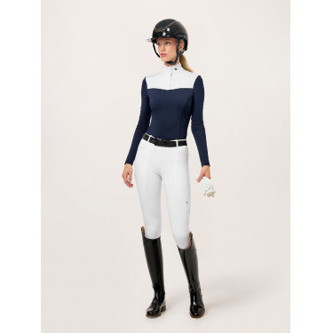 Legging de equitação Equestrian Stockholm Premium feminino Branco