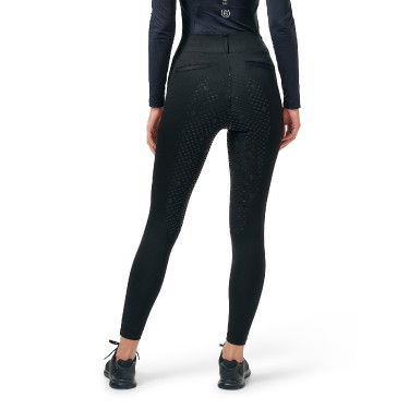 Legging de equitação Equestrian Stockholm Supreme feminino Todo preto