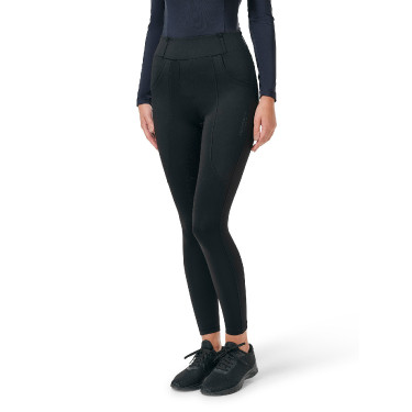 Legging de equitação Equestrian Stockholm Supreme feminino Todo preto