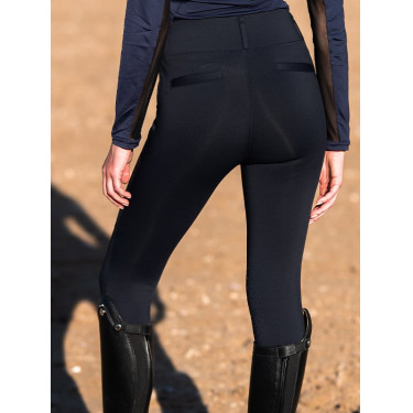 Legging de equitação Equestrian Stockholm Supreme feminino Edição preta Preto Legging de equitação Equestrian Stockholm Supreme feminino Edição preta Preto